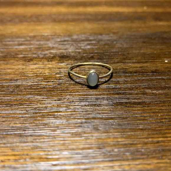 Bronze Coated Blue Chalcedony Ring - Picture 2 of 2